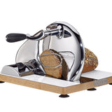 Zassenhaus Vintage Bread Slicer, Hand Crank Home Bread Slicer, 11.75" x 8", Chrome