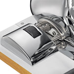 Zassenhaus Vintage Bread Slicer, Hand Crank Home Bread Slicer, 11.75" x 8", Chrome