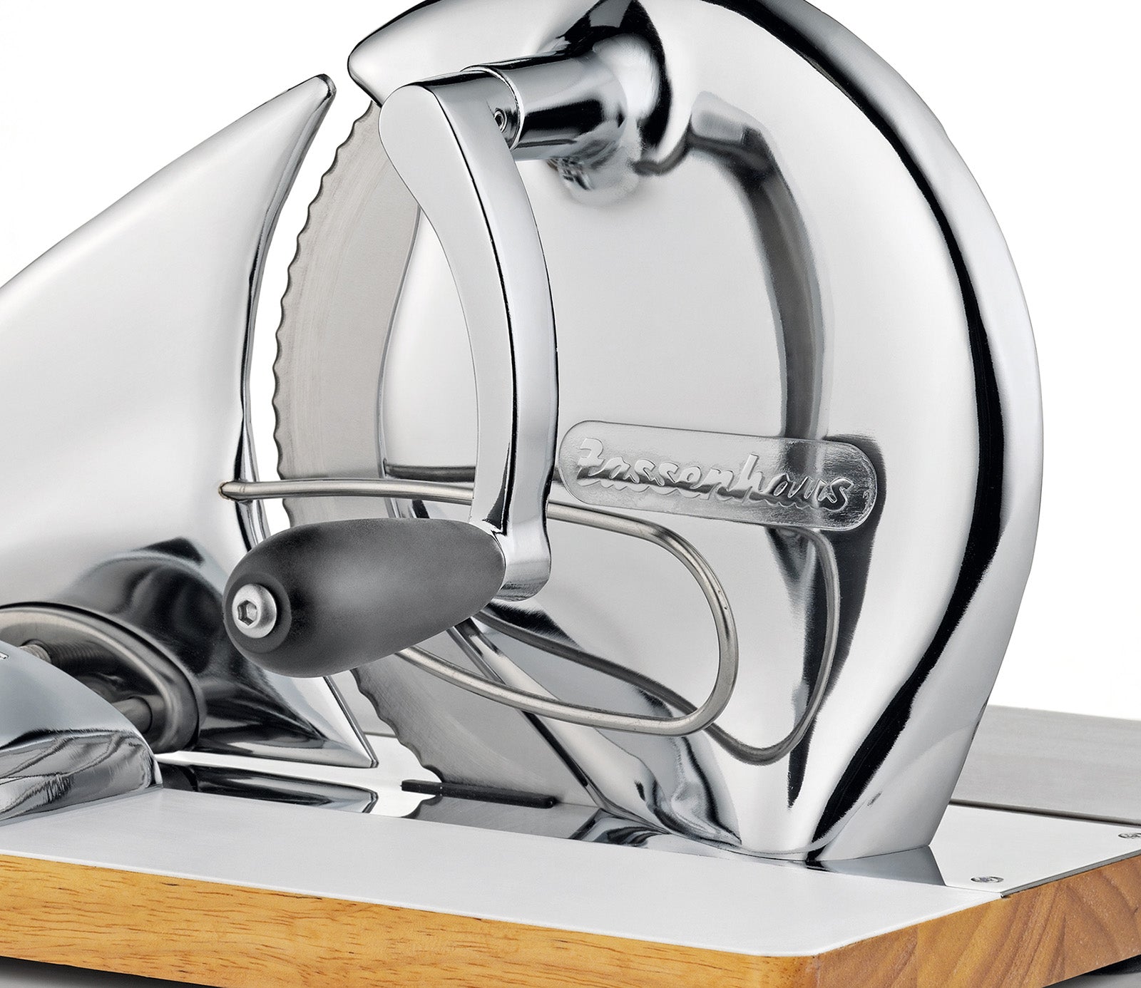 Zassenhaus Vintage Bread Slicer, Hand Crank Home Bread Slicer, 11.75" x 8", Chrome