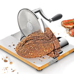 Zassenhaus Vintage Bread Slicer, Hand Crank Home Bread Slicer, 11.75" x 8", Chrome