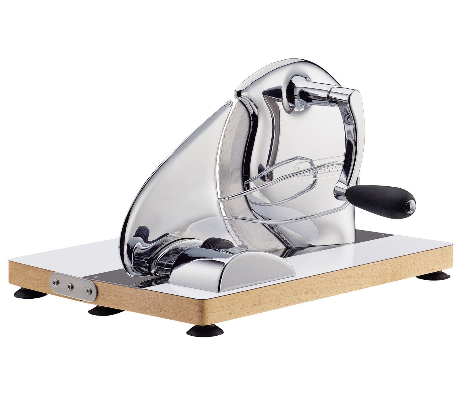 Zassenhaus Vintage Bread Slicer, Hand Crank Home Bread Slicer, 11.75" x 8", Chrome