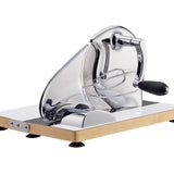Zassenhaus Vintage Bread Slicer, Hand Crank Home Bread Slicer, 11.75" x 8", Chrome