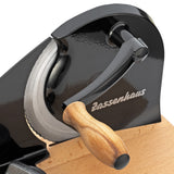 Zassenhaus Manual Bread Slicer, Hand Crank Home Bread Slicer, 11.75" x 8", Black