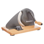Zassenhaus Manual Bread Slicer, Hand Crank Home Bread Slicer, 11.75" x 8", Gray
