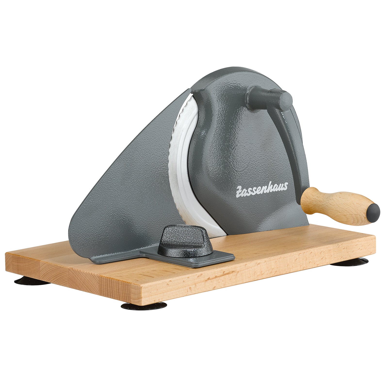 Zassenhaus Manual Bread Slicer, Hand Crank Home Bread Slicer, 11.75" x 8"