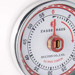 Zassenhaus Magnetic Retro 60 Minute Kitchen Timer, 2.75-Inch, White