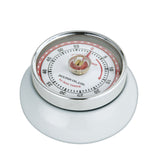 Zassenhaus Magnetic Retro 60 Minute Kitchen Timer, 2.75-Inch, White