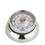 Zassenhaus Magnetic Retro 60 Minute Kitchen Timer, 2.75-Inch, Chrome