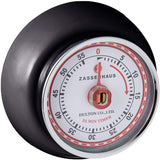 Zassenhaus Magnetic Retro 60 Minute Kitchen Timer, 2.75-Inch, Black