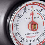 Zassenhaus Magnetic Retro 60 Minute Kitchen Timer, 2.75-Inch, Black