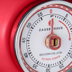 Zassenhaus Magnetic Retro 60 Minute Kitchen Timer, 2.75-Inch, Red