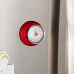 Zassenhaus Magnetic Retro 60 Minute Kitchen Timer, 2.75-Inch, Red