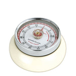 Zassenhaus Magnetic Retro 60 Minute Kitchen Timer, 2.75-Inch, Cream