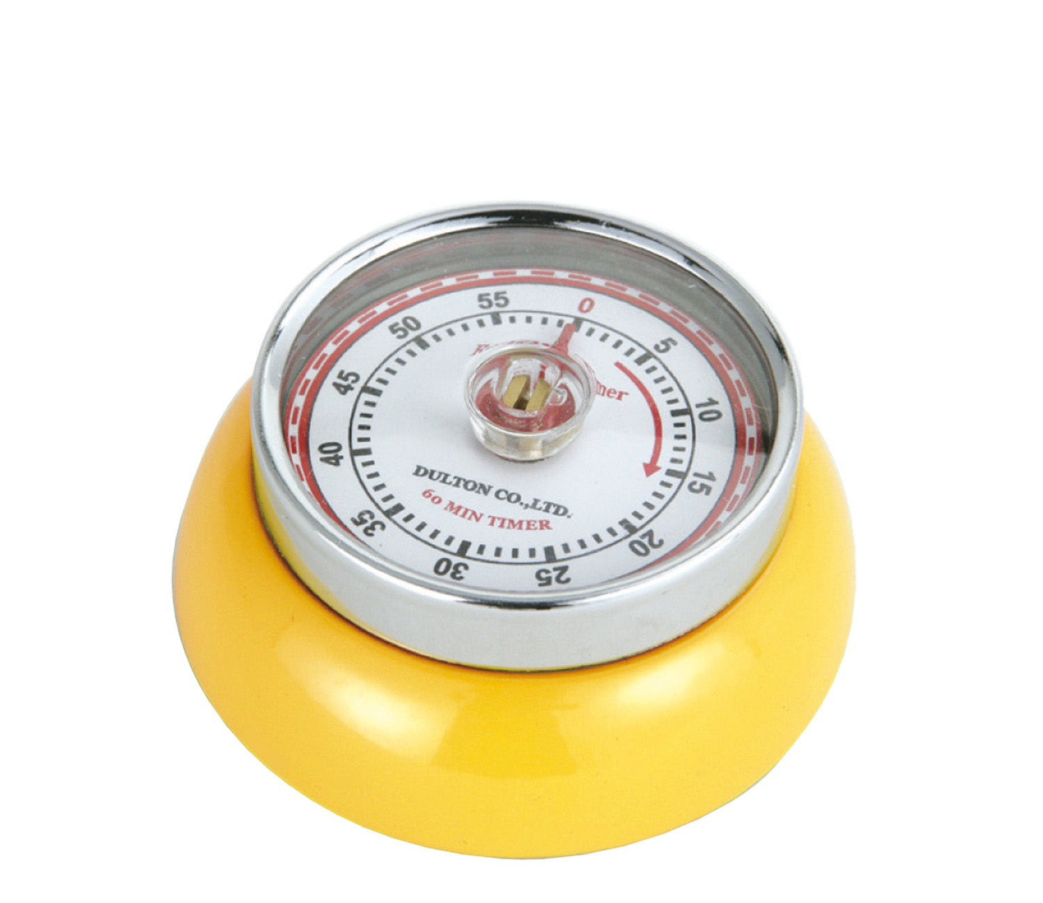 Zassenhaus Magnetic Retro 60 Minute Kitchen Timer, 2.75-Inch, Yellow