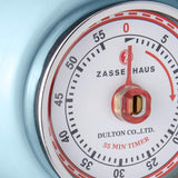 Zassenhaus Magnetic Retro 60 Minute Kitchen Timer, 2.75-Inch, Light Blue