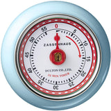 Zassenhaus Magnetic Retro 60 Minute Kitchen Timer, 2.75-Inch, Light Blue