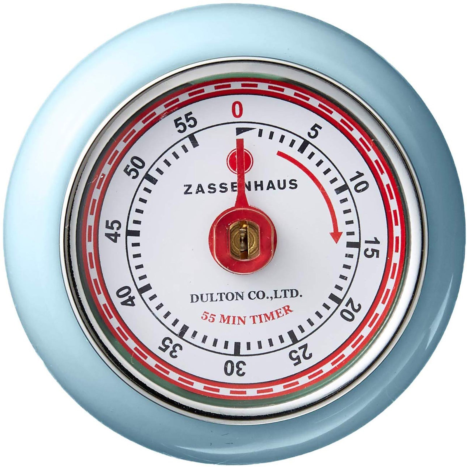 Zassenhaus Magnetic Retro 60 Minute Kitchen Timer, 2.75-Inch, Light Blue