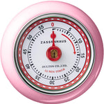 Zassenhaus Magnetic Retro 60 Minute Kitchen Timer, 2.75-Inch, Pink