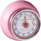 Zassenhaus Magnetic Retro 60 Minute Kitchen Timer, 2.75-Inch, Pink