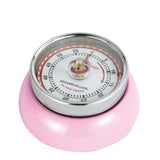 Zassenhaus Magnetic Retro 60 Minute Kitchen Timer, 2.75-Inch, Pink