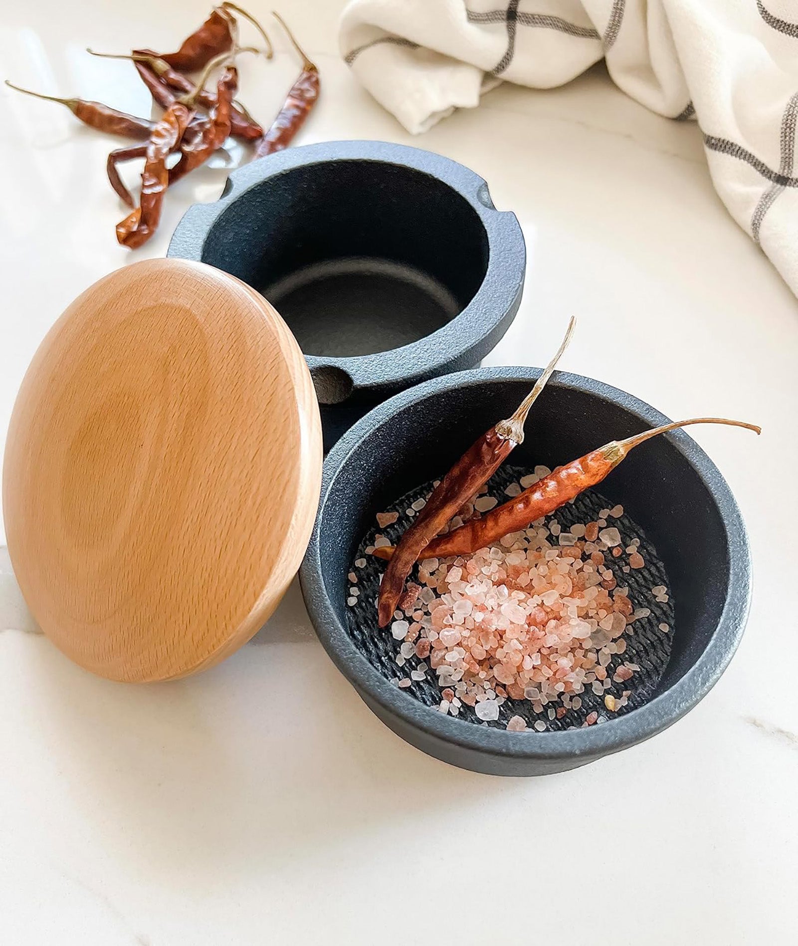 Zassenhaus Cast Iron Spice Grinder Set, Herb and Seed Grinder, 5.4" Diameter