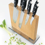 Zassenhaus Magnetic Wood Knife Block for Counter, Oak