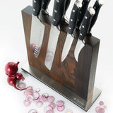 Zassenhaus Magnetic Wood Knife Block for Counter, Ash