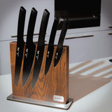 Zassenhaus Magnetic Wood Knife Block for Counter, Ash