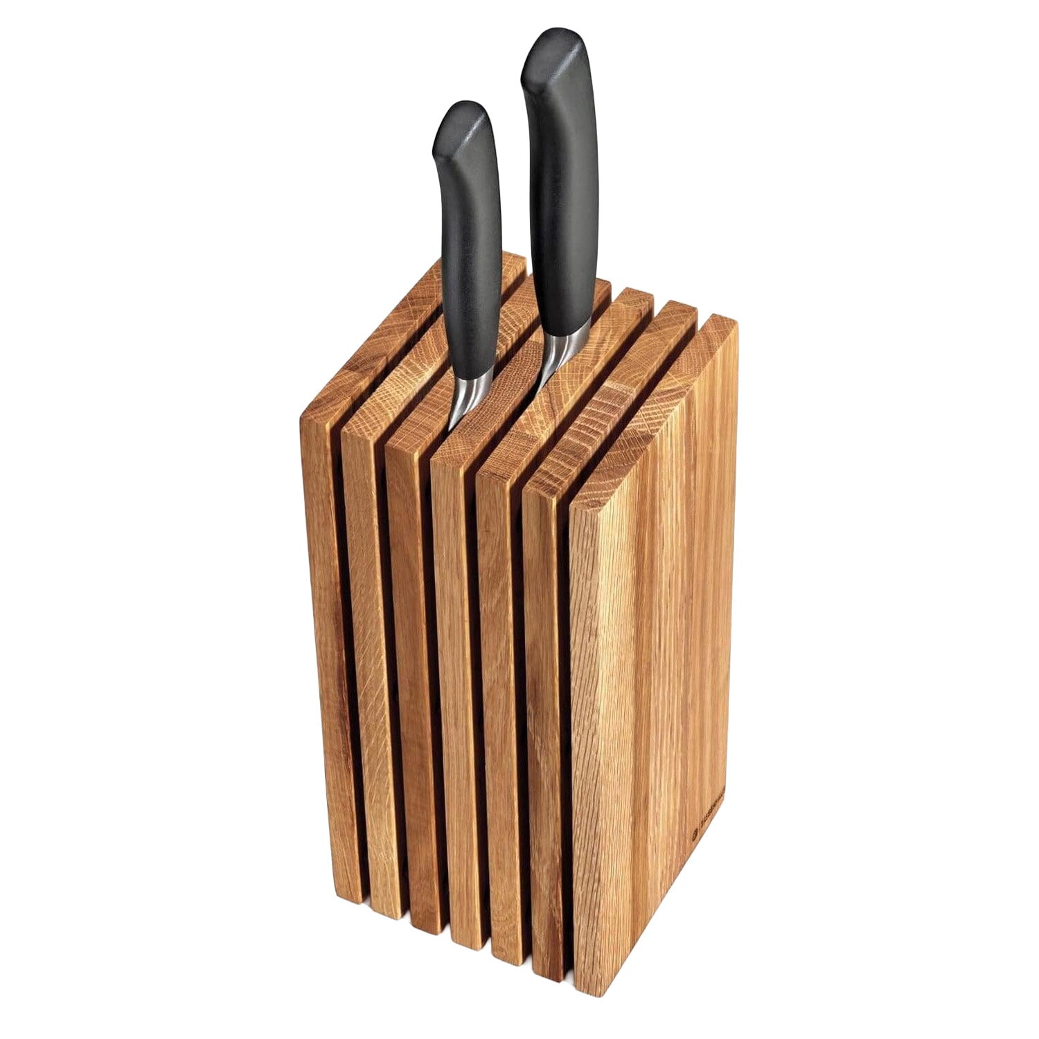 Zassenhaus Slotted Wood Knife Block, Holds 12 Knives, Oak
