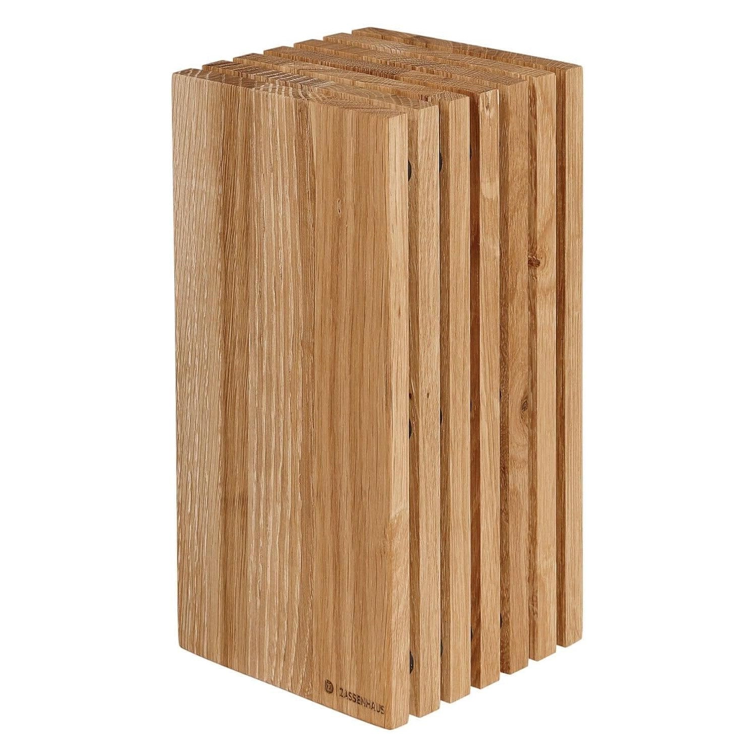 Zassenhaus Slotted Wood Knife Block, Holds 12 Knives, Oak
