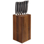Zassenhaus Slotted Wood Knife Block, Holds 12 Knives, Walnut