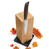 Zassenhaus Magnetic Spinning Wood Knife Block for Counter, Oak