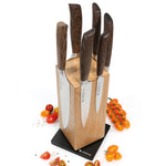 Zassenhaus Magnetic Spinning Wood Knife Block for Counter, Oak