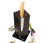 Zassenhaus Magnetic Spinning Wood Knife Block for Counter, Ash