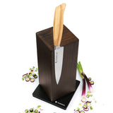 Zassenhaus Magnetic Spinning Wood Knife Block for Counter, Ash