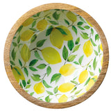 Zassenhaus Mango Wood Lacquered Small Serving Bowl, 8" x 3", Lemon