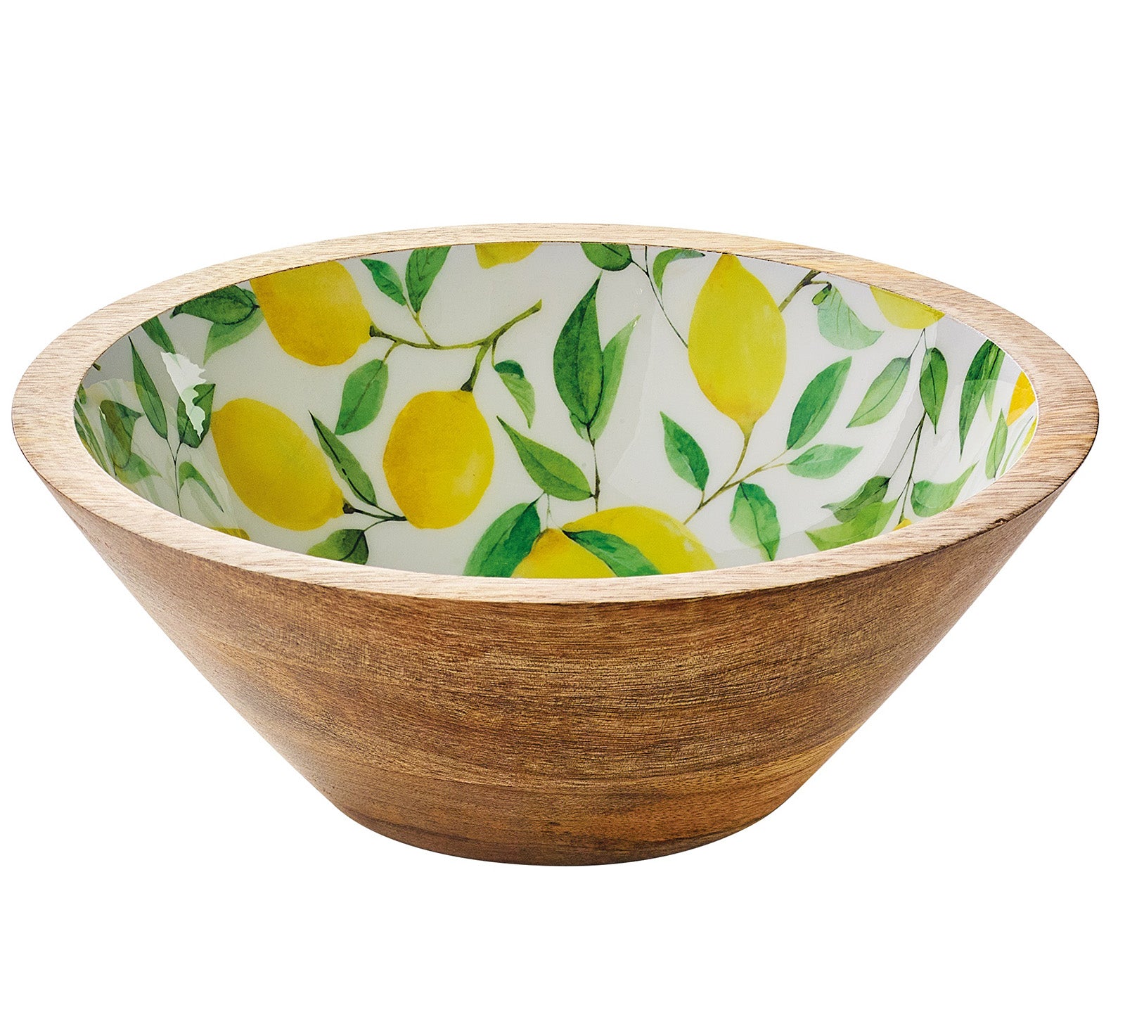 Zassenhaus Mango Wood Lacquered Small Serving Bowl, 8" x 3"