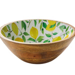 Zassenhaus Mango Wood Lacquered Medium Serving Bowl, 11.75" x 4.5", Lemon