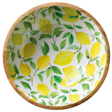 Zassenhaus Mango Wood Lacquered Large Serving Bowl, 13.75" x 4.7", Lemon
