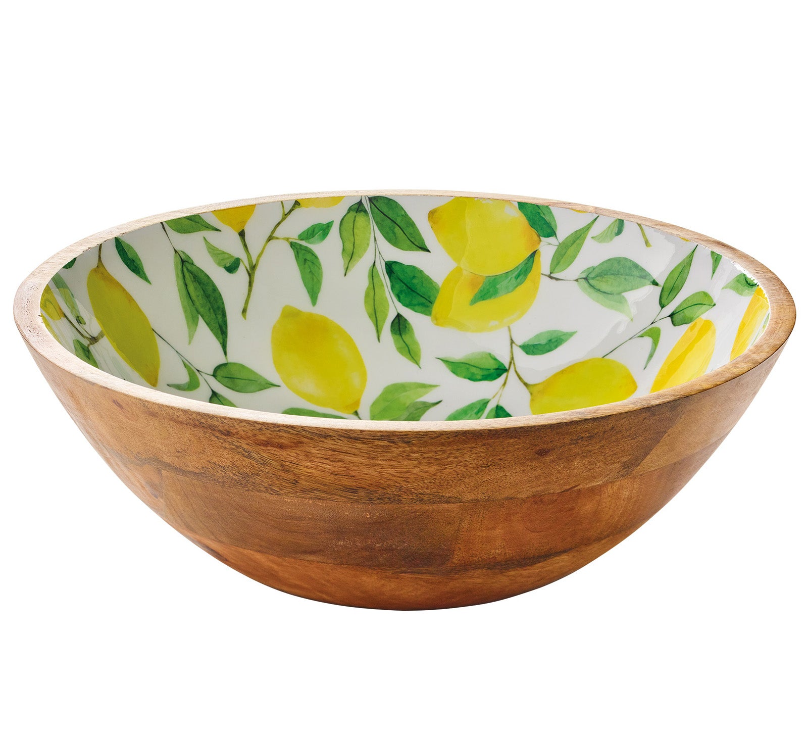 Zassenhaus Mango Wood Lacquered Large Serving Bowl, 13.75" x 4.7"