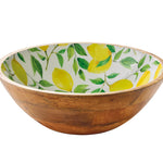 Zassenhaus Mango Wood Lacquered Large Serving Bowl, 13.75" x 4.7", Lemon