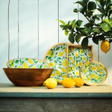 Zassenhaus Mango Wood Lacquered Serving Tray, 12" x 8" x 2", Lemon
