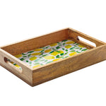 Zassenhaus Mango Wood Lacquered Serving Tray, 12" x 8" x 2"