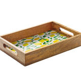 Zassenhaus Mango Wood Lacquered Serving Tray, 12" x 8" x 2"