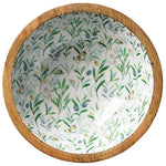 Zassenhaus Mango Wood Lacquered Small Serving Bowl, 8" x 3", Olive