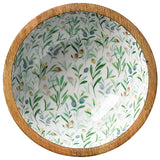Zassenhaus Mango Wood Lacquered Small Serving Bowl, 8" x 3", Olive