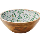 Zassenhaus Mango Wood Lacquered Medium Serving Bowl, 11.75" x 4.5", Olive
