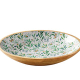 Zassenhaus Mango Wood Lacquered Serving Dish, 13.75" x 2.4", Olive