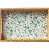 Zassenhaus Mango Wood Lacquered Serving Tray, 12" x 8" x 2", Olive