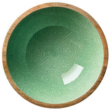 Zassenhaus Mango Wood Lacquered Medium Serving Bowl, 11.75" x 4.5", Green